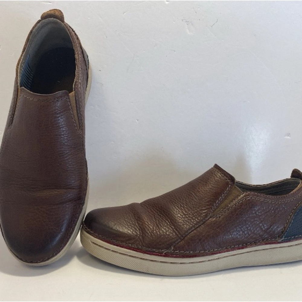 Clarks  Kitna Easy Fashion Tan Leather Shoes  Sneakers Size Men’s 8.5 M